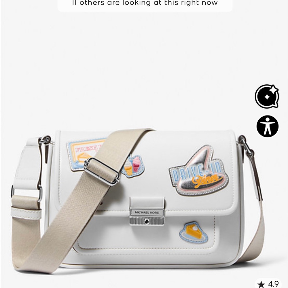 Michael Kors *NWT* - White "Drive-In" Retro Crossbody Bag